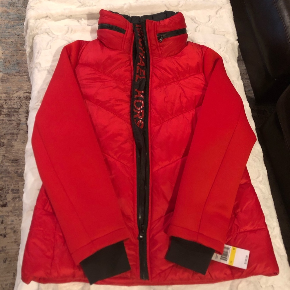 COPY - Michael Kors red jacket with zipper hood